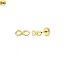 Pendientes de oro 18K en forma de infinito